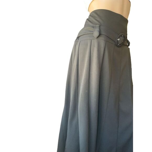ModeLia Army Green Pleated Belt Loops Button Detail A-Line Skirt Size XXL - Picture 5 of 13